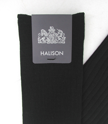 HALISON(ハリソン)27cm/28cmソックス(ロングホーズ)HAL08黒