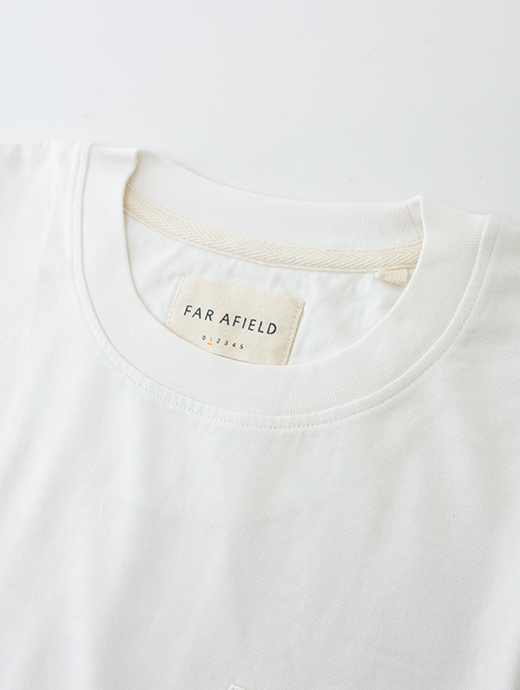 FAR AFIELD/ファー アフィールド　ポケットTシャツ/半袖カットソー　faf480802-ホワイト