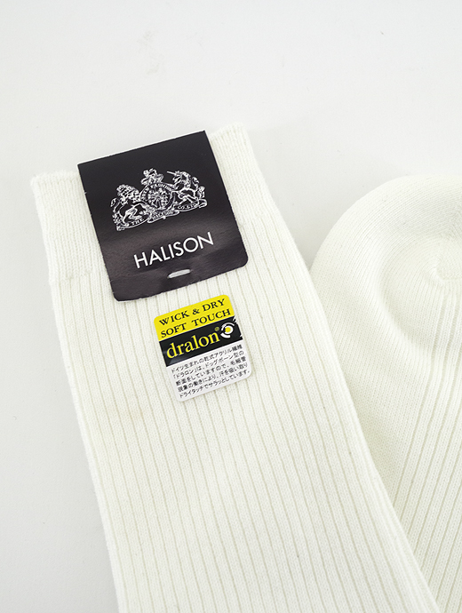HALISON/ハリソン　リブソックス　hal341401-ホワイト