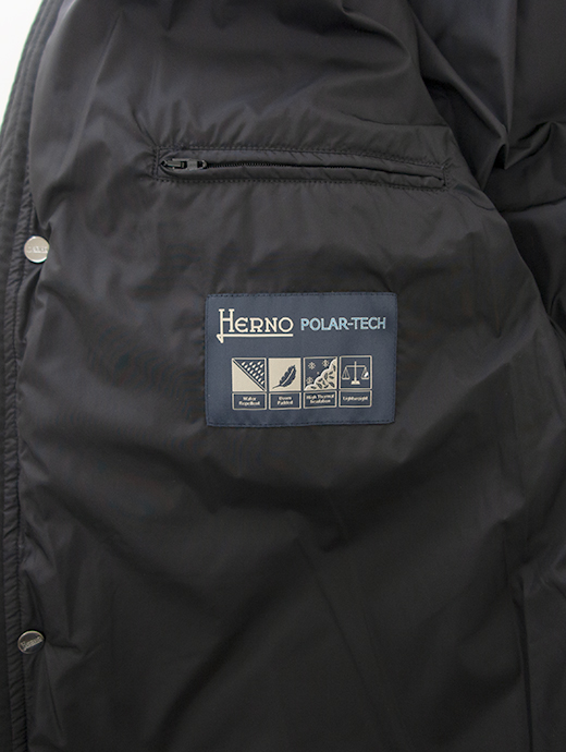 HERNO/ヘルノ　切替フーデッドダウンジャケット/POLAR-TECH　her461801-ブラック