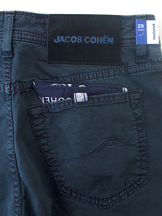 JACOB COHEN/ヤコブコーエン　5ポケットパンツ/BARD/薄手ストレッチコットンツイル　ja1268778-ネイビー