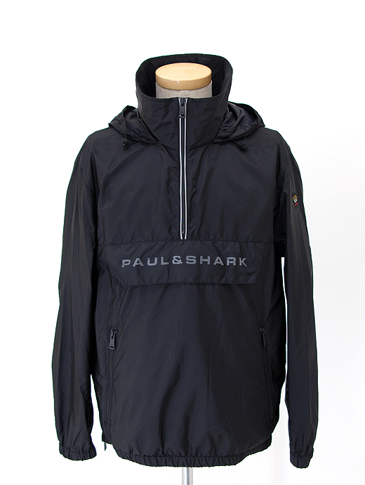 PAUL&SHARK/ポールアンドシャーク　ナイロンプルオーバージャケット/90s FIT　pas382401-ブラック