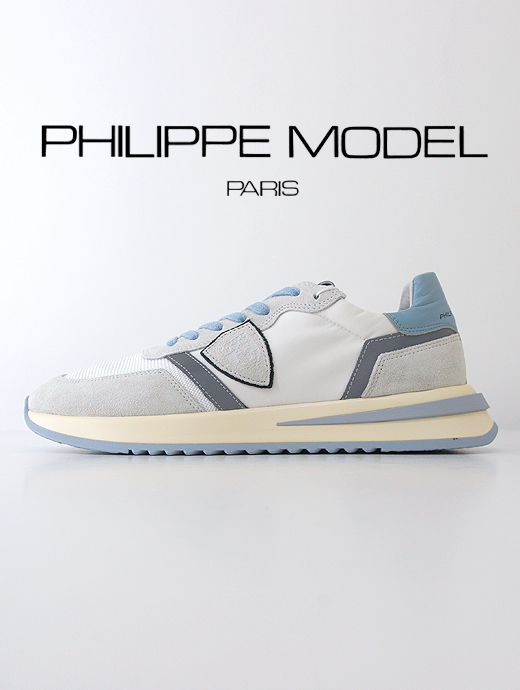 PHILIPPE MODEL/フィリップ・モデル　レザースニーカー/Tropez 2.1 Low　phi460602-ホワイト×ブルー