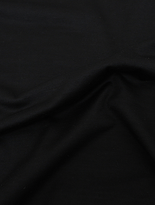 VOW/ボウ　ウールロングTシャツ/ローモックネック/Super150sジャージー/洗濯可　vow462005-ブラック