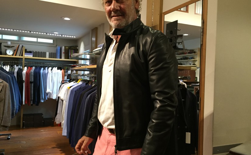 エンメティー　と　ベルスタッフのレザーブルゾン