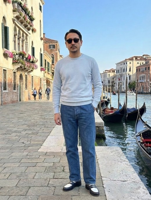 2026SS GRAN SASSO lgry in Venice with straight wide denim