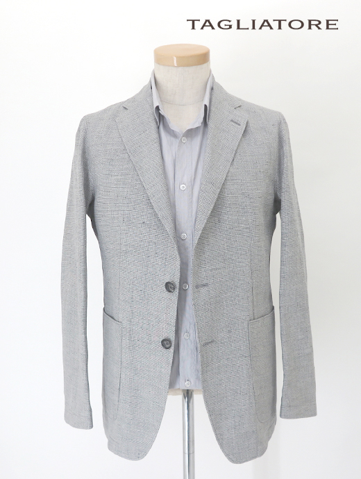 TAGLIATORE/タリアトーレ　ジャケット/リネンコットン　tag520201-ライトグレー