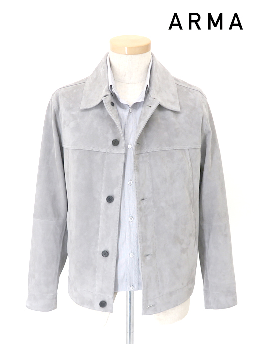 ARMA/アルマ　レザーブルゾン　arm520201-ライトグレー