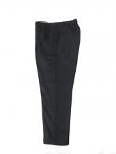 Moncao/モンサオ　リネンスラックスパンツ　mco520402-ブラック