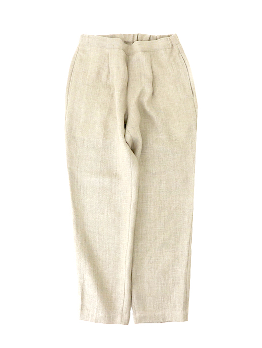 Moncao/モンサオ　リネンスラックスパンツ　mco520403-ベージュ