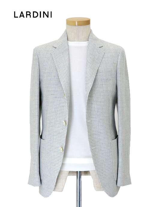 LARDINI/ラルディーニ　リネンウールジャケット　lar520401-ホワイト×ライトグリーン
