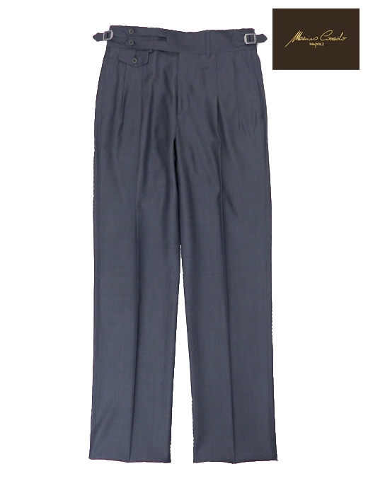 Massimo Corrado/マッシモ・コラード　2WAYウザーズ ウィンザーモデル　mac520403-グレーネイビー