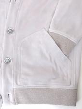 9月再入荷　予約可　Laboratory of Last Resort/ラボラトリー・オブ・ラスト・リゾート　ラムスエード/カーディガン　llr520401-ライトグレージュ