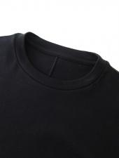 VOW/ボウ　カシミヤライクコットンTシャツ/クルーネック　vow520602-ブラック