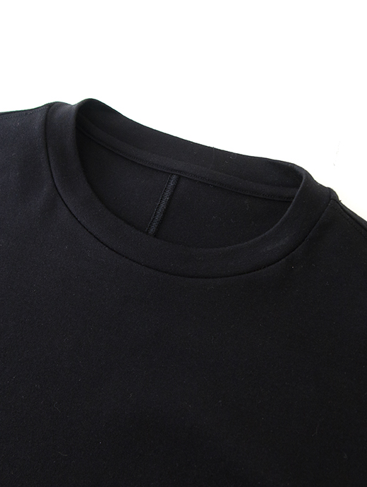 VOW/ボウ　カシミヤライクコットンTシャツ/クルーネック　vow520602-ブラック