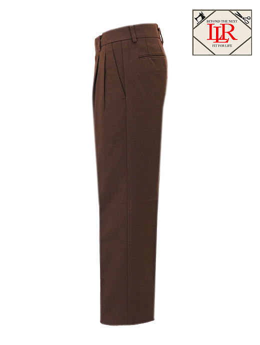 Laboratory of Last Resort/ラボラトリー・オブ・ラスト・リゾート　2プリーツコットントラウザーズウィンザーモデル/ヴィンテージコットンツイル　llr520604-ブラウン