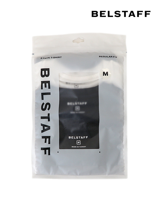 BELSTAFF/ベルスタッフ　3パックTシャツ　bel520611-ホワイト、ブラック、ネイビー
