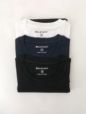 BELSTAFF/ベルスタッフ　3パックTシャツ　bel520611-ホワイト、ブラック、ネイビー