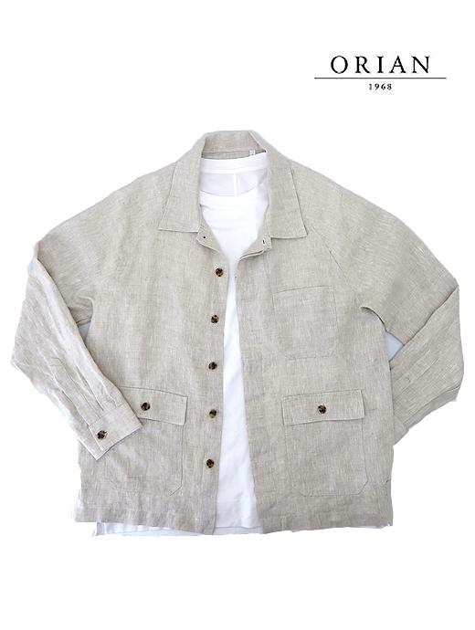 ORIAN/オリアン　シャツブルゾン　ori520801-ホワイトベージュ