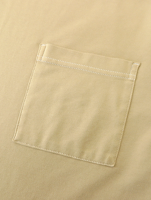 VOW/ボウ　カシミヤライクコットンTシャツ/クルーネック　vow521002-ベージュ