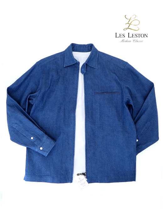 LES LESTON/レスレストン　ジップアップシャツブルゾン/デニム　les521402-インディゴ
