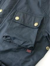 追加再生産中9末/10月予定　BELSTAFF/ベルスタッフ　フィールドジャケット/ワックスコットン/Garment Washed TRIALMASTER　bel481401-ネイビー