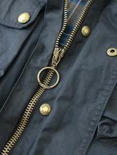 追加再生産中9末/10月予定　BELSTAFF/ベルスタッフ　フィールドジャケット/ワックスコットン/Garment Washed TRIALMASTER　bel481401-ネイビー