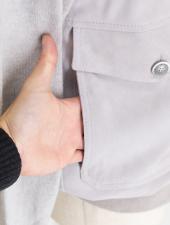 Laboratory of Last Resort/ラボラトリー・オブ・ラスト・リゾート　スエードフーデッドベスト　llr502201-ライトグレージュ