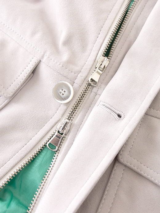 Laboratory of Last Resort/ラボラトリー・オブ・ラスト・リゾート　スエードフーデッドベスト　llr502201-ライトグレージュ