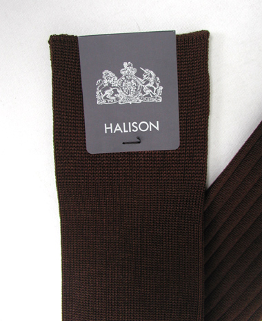HALISON(ハリソン) 27cm/28cm ソックス(ロングホーズ) HAL07-茶