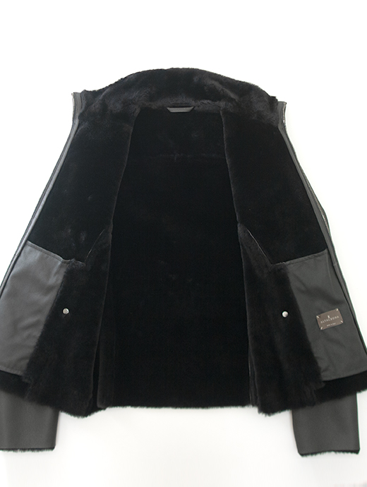 ALTACRUNA/アルタクルーナ　ムートンブルゾン/ダブルジップ/2025AW　alc501801-ダークグレー
