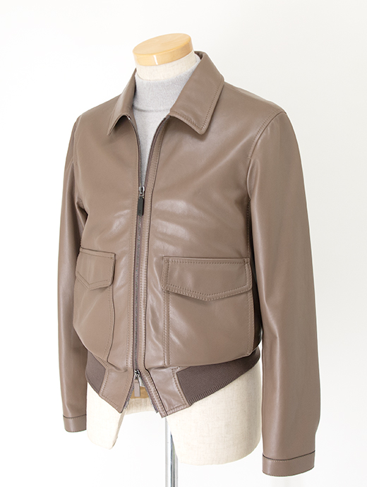 ALTACRUNA/アルタクルーナ　レザージャケット/ラムナッパ　alc502201-ブラウン