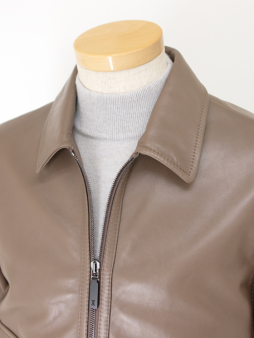 ALTACRUNA/アルタクルーナ　レザージャケット/ラムナッパ　alc502201-ブラウン