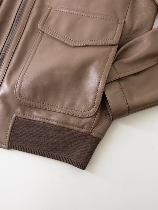 ALTACRUNA/アルタクルーナ　レザージャケット/ラムナッパ　alc502201-ブラウン