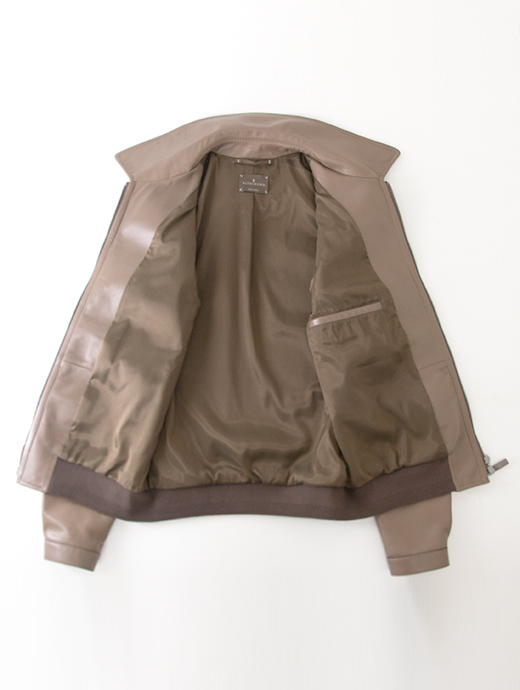 ALTACRUNA/アルタクルーナ　レザージャケット/ラムナッパ　alc502201-ブラウン