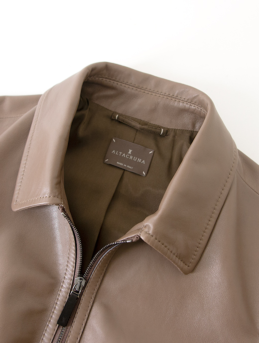 ALTACRUNA/アルタクルーナ　レザージャケット/ラムナッパ　alc502201-ブラウン