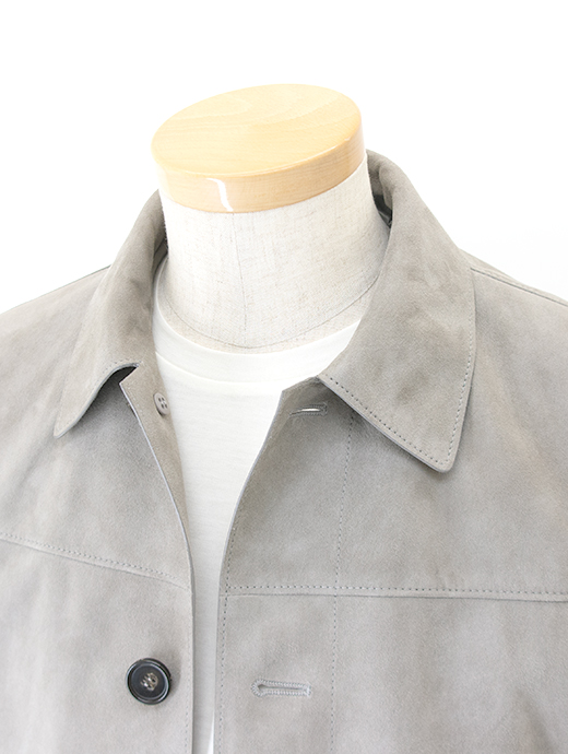 ALTACRUNA/アルタクルーナ　超軽量スエードジャケット　alc502401-ライトグレー