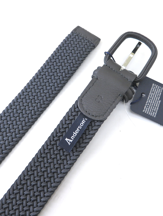 Andersons/アンダーソンズ　ストレッチメッシュベルト　and502401-グレー