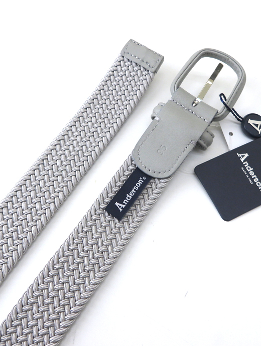 Andersons/アンダーソンズ　ストレッチメッシュベルト　and502402-シルバー