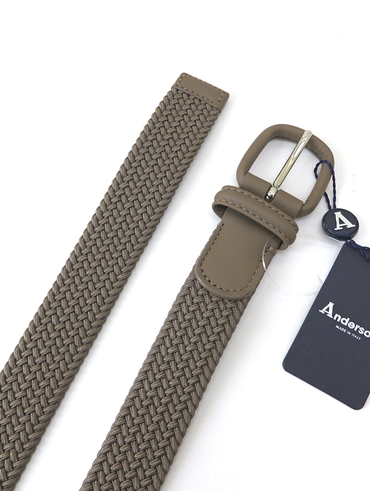 Andersons/アンダーソンズ　ストレッチメッシュベルト　and502403-ベージュ