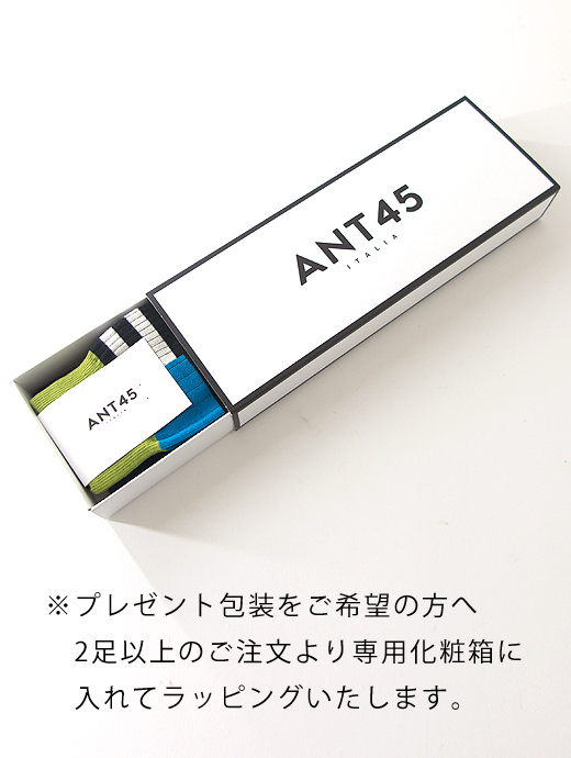 ANT45/アント クワランタチンクエ　カジュアルソックス/FIRENZE　ant441602-メランジグレー×ホワイト