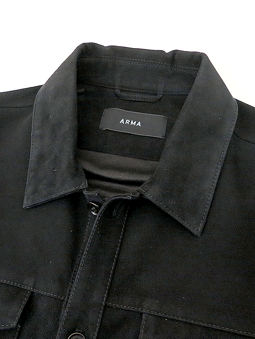 ARMA/アルマ　ゴートスエードブルゾン　arm520801-ブラック