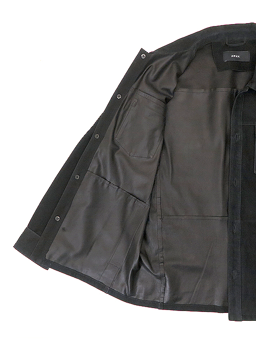 ARMA/アルマ　ゴートスエードブルゾン　arm520801-ブラック