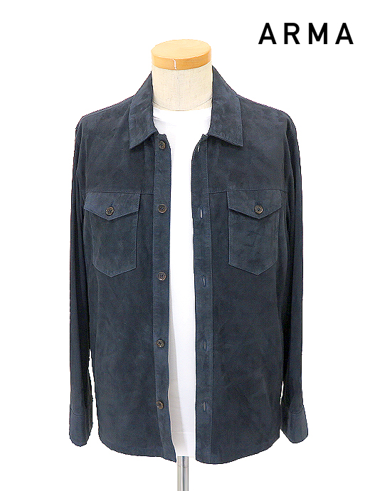 ARMA/アルマ　ゴートスエードブルゾン　arm520802-ネイビー