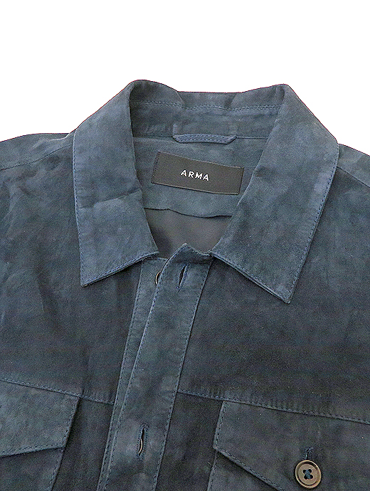 ARMA/アルマ　ゴートスエードブルゾン　arm520802-ネイビー