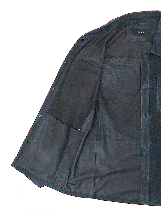 ARMA/アルマ　ゴートスエードブルゾン　arm520802-ネイビー