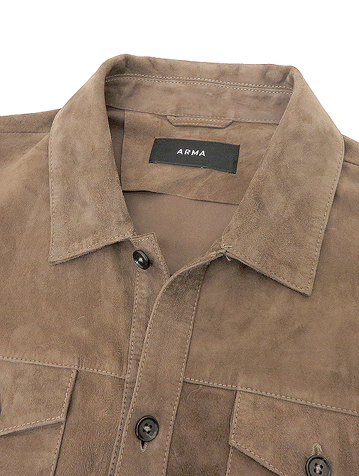 ARMA/アルマ　ゴートスエードブルゾン　arm520803-ブラウン