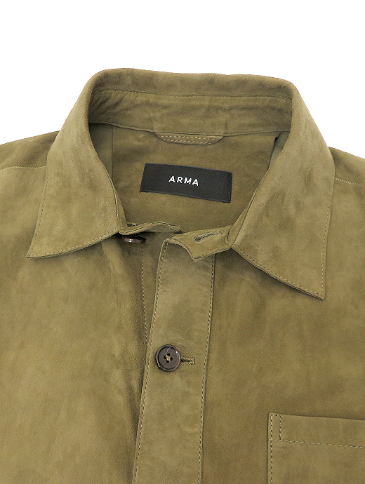 ARMA/アルマ　ゴートスエードブルゾン　arm520804-カーキ