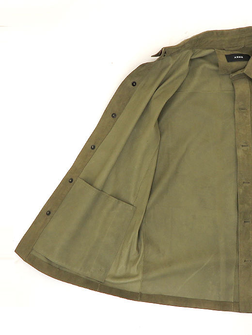 ARMA/アルマ　ゴートスエードブルゾン　arm520804-カーキ