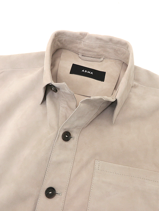 ARMA/アルマ　ゴートスエードブルゾン　arm520805-ホワイトベージュ